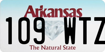 AR license plate 109WTZ