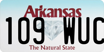 AR license plate 109WUC