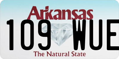 AR license plate 109WUE