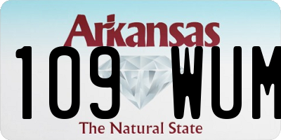 AR license plate 109WUM