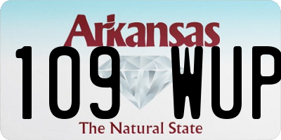 AR license plate 109WUP
