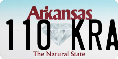 AR license plate 110KRA