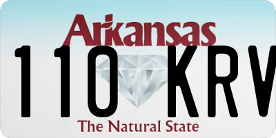 AR license plate 110KRV