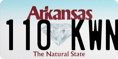 AR license plate 110KWN