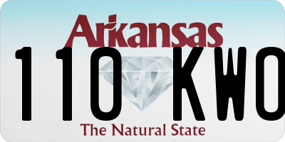 AR license plate 110KWO