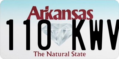 AR license plate 110KWV