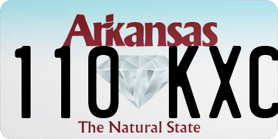 AR license plate 110KXC