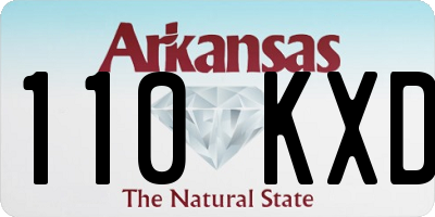 AR license plate 110KXD