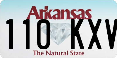 AR license plate 110KXV