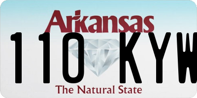 AR license plate 110KYW