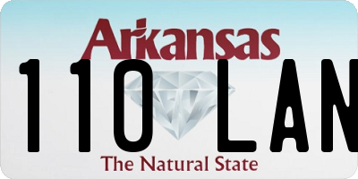 AR license plate 110LAN