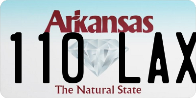 AR license plate 110LAX