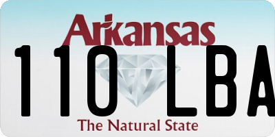 AR license plate 110LBA