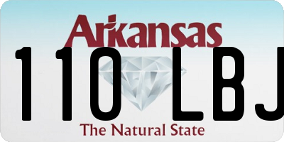 AR license plate 110LBJ