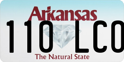 AR license plate 110LCO