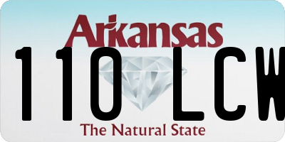 AR license plate 110LCW