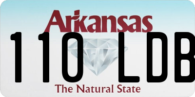 AR license plate 110LDB