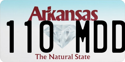 AR license plate 110MDD