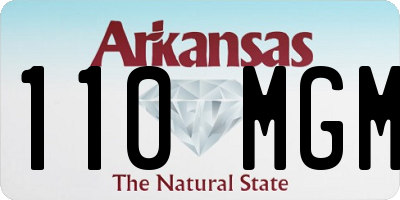 AR license plate 110MGM