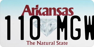 AR license plate 110MGW