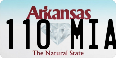 AR license plate 110MIA