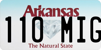AR license plate 110MIG