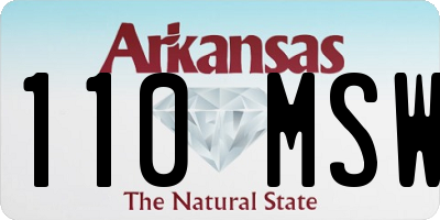 AR license plate 110MSW