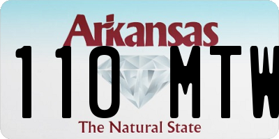 AR license plate 110MTW