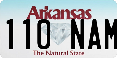 AR license plate 110NAM