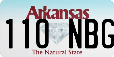 AR license plate 110NBG
