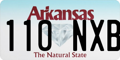 AR license plate 110NXB