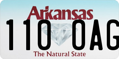 AR license plate 110OAG
