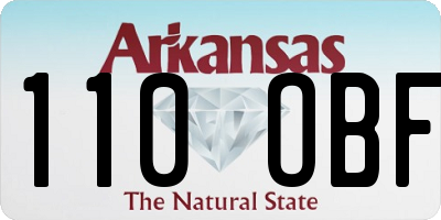 AR license plate 110OBF