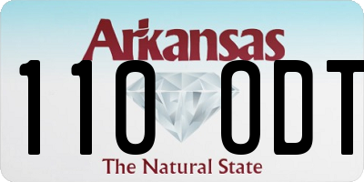AR license plate 110ODT