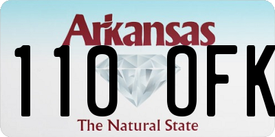 AR license plate 110OFK