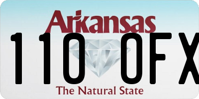 AR license plate 110OFX