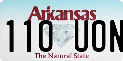 AR license plate 110UON