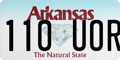 AR license plate 110UOR