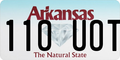 AR license plate 110UOT