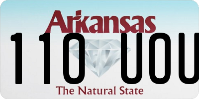 AR license plate 110UOU