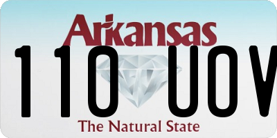 AR license plate 110UOV