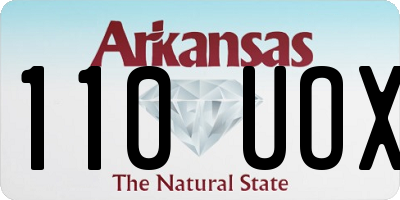 AR license plate 110UOX