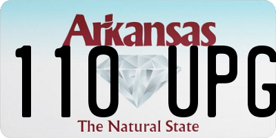 AR license plate 110UPG