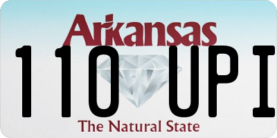AR license plate 110UPI