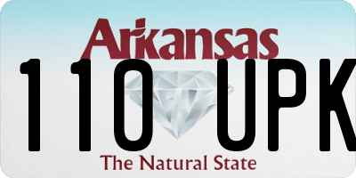 AR license plate 110UPK