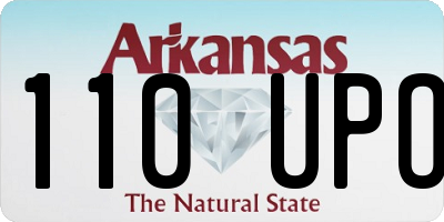 AR license plate 110UPO