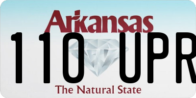 AR license plate 110UPR