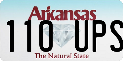 AR license plate 110UPS