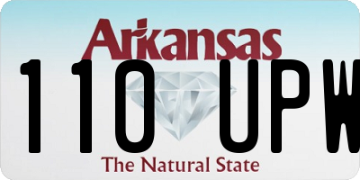 AR license plate 110UPW