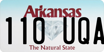 AR license plate 110UQA